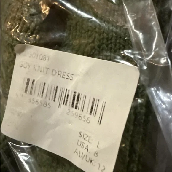 FINDERS KEEPERS IGGY KNIT FERN GREEN DRESS SIZE 8, L $240